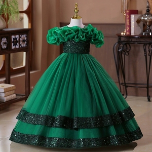 <span class=keywords><strong>Robe</strong></span> de Grande Fille Fantaisie Tendance 12 Ans, <span class=keywords><strong>Robe</strong></span> de Mariage pour Demoiselle d'Honneur avec Design Superposé et Volumineux, <span class=keywords><strong>Robe</strong></span> de Princesse pour Enfants Épaules Dénudées - Product Image 2