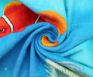 100% 棉奢华75x150CM厘米沙滩巾高品质夏季奢华沙滩巾定制活性印花标志动物包 - Product Image 4