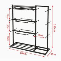 Présentoirs de rangement pour chaussettes, gants, sous-vêtements et culottes – Supports de présentation réglables en métal sur pied pour la vente en gros