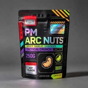 Custom Printed Laser Nut Candy Chewing Gum Food Packaging Resealable Child Resistant Zipper Matte Stand Pouch Doypack Smell - Product Image 1