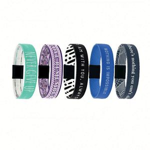 Bracelet élastique réversible personnalisé, imprimé par transfert thermique, écologique, pour adulte et enfant - Product Image 4