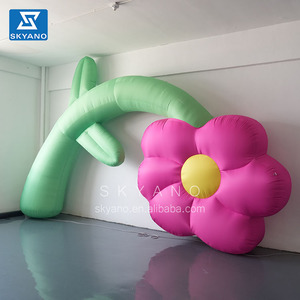 Arches gonflables publicitaires pétales violets tige verte grand arc de fleurs gonflable pour la <span class=keywords><strong>d</strong></span>écoration - Product Image 5