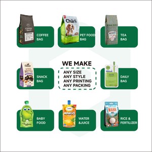 Bolsa de embalaje de café de fondo de bloque de grado alimenticio biodegradable compostable impresa personalizada bolsa de embalaje con cremallera con válvula de plástico - Product Image 4