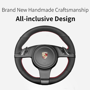 Vente d'usine Nouveau design Décoration intérieure Produit en cuir Couture à la main <span class=keywords><strong>Housse</strong></span> <span class=keywords><strong>de</strong></span> <span class=keywords><strong>volant</strong></span> pour Porsche Cayenne - Product Image 3