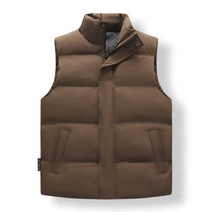 Liu Ming personalizado al por mayor nuevo Otoño Invierno Stand Collar cremallera cálido chaleco hombres Casual suelto sin mangas chaquetas chalecos - Product Image 5