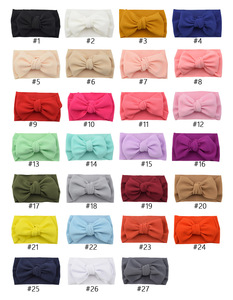 Go Party-Diadema Anudada de Nailon <span class=keywords><strong>para</strong></span> Niños y Niñas, Accesorios <span class=keywords><strong>PARA</strong></span> EL Cabello <span class=keywords><strong>con</strong></span> Lazo Grande, Color Sólido - Product Image 5