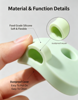 Protège-pailles en silicone de qualité alimentaire, motif dessin animé, personnalisable