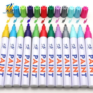 Marcadores de Pintura Permanentes de Secado Rápido, 12 Colores a Base de Aceite, Resistentes al Agua <span class=keywords><strong>para</strong></span> <span class=keywords><strong>Pintar</strong></span> en Roca y Cerámica - Product Image 5