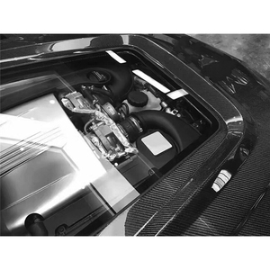 Capó de Motor Negro Transparente de Fibra de Carbono Nuevo 2014-2021 para Benz AMG C63 W205, Instalación con Tornillos, Actualización Retrofit, Ajuste Universal - Product Image 6