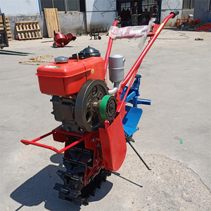 Hand Push Track <b>Cultivator</b> Diesel 8 Hp Engine Farm Tiller Red Color - Product Image 1