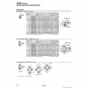 นิวเมติกส์แบบสัมผัสเดียว KQ2L08-G01A ชิ้นส่วนนิวเมติก SMC - Product Image 1