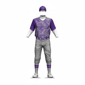 Uniforme de Béisbol Sublimado al por Mayor, Uniforme Deportivo de Manga Corta para Hombre de Alta Calidad, Conjuntos de Uniforme de Béisbol Transpirables - Product Image 1