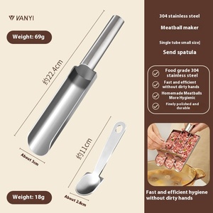 Sanlian casa pesce palla gamberetti <span class=keywords><strong>stampo</strong></span> liscio 304 in acciaio inox macchina <span class=keywords><strong>per</strong></span> <span class=keywords><strong>polpette</strong></span> di riso palla di carne imbottitura in metallo resistente - Product Image 6
