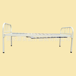 Cama de Hospital Manual de Acero Inoxidable Blanca con Manivela Simple para Pacientes y Cuidado de Ancianos - Product Image 2