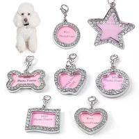 Vente en gros de colliers anti-perte pour animaux de compagnie, tendance et personnalisables, ornés de strass, pour chats et chiens