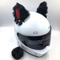 Accessoires de modification d'oreilles en peluche de luxe personnalisés pour casques intégraux de motos, vélos électriques et scooters