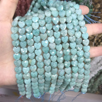 Perles en pierre naturelle facettées en forme de cœur de 8 mm de haute qualité pour la fabrication de colliers, bracelets et bijoux DIY