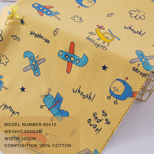 Langka Textile à faible quantité minimale de commande Matière première 100% Coton Jersey Imprimé Tissu Pour Vêtements Prix Par Yard - Product Image 3
