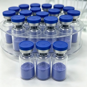 ผู้ผลิตจัดหาวัตถุดิบเครื่องสำอางทองแดง GHK-Cu ขนาด 50 มก. 100 มก. ผงสีฟ้าสำหรับดูแลผิว - Product Image 1