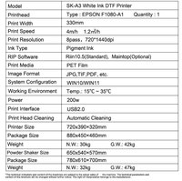 Usine directe rentable A3 DTF imprimante haut Volume 30cm T-Shirt PET Film nouvel état A1/A4/A5 numérique Portable Pigment