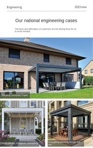 Soportes de Aluminio con Rejillas 3x3, Perfiles para Terraza Resistentes a la Lluvia, Gazebo para Exteriores, Pabellón Bioclimático, Pérgola, Construcciones de Jardín de Aluminio - Product Image 2