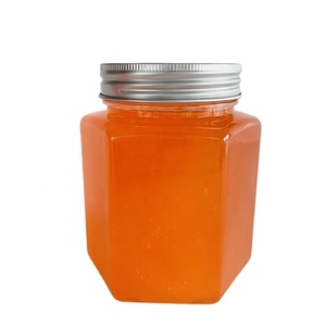 Wholesale Plastic Honey Jar Hexagon Honey Jar Aluminum Lid, Milk Storage Jar