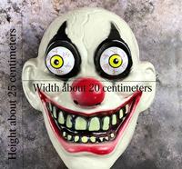 Masque intégral de clown effrayant pour Halloween, accessoire de cosplay d'horreur en plastique, respirant, pour maison hantée, jeu d'évasion, fête