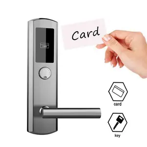 March expo 2024 Products Key Card Door Handle Lock Hotel System Electronic Digital Door Lock for Hotel