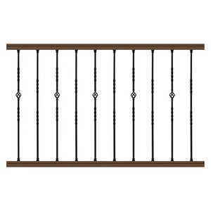 מעקות ברזל יצוק שחור מדרגות מדרגות מקורה עבור וילה מלון - Product Image 2