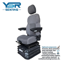 Siège d'opérateur universel confortable en cuir pour grue, cabine de voiture modifiée, engin de construction, siège de conducteur