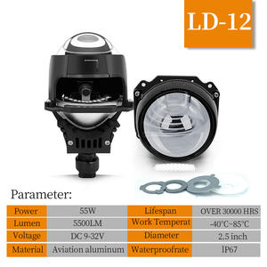 2,5 дюймов, беспроигрышная установка, LD-12, 55 Вт, 6000K, Bi, светодиодный проектор, фара, объектив для автомобиля с высокой яркостью - Product Image 6