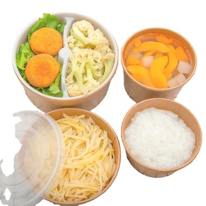 Double pe coated Fast Food Soup Container Salad Box Fruit Salad Breakfast Lunch Box Food takeaway Packaging Box