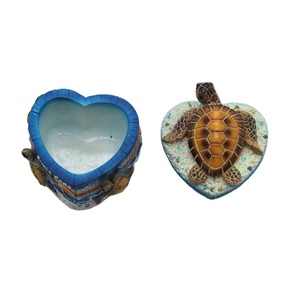 Biểu tượng tùy chỉnh bãi biển lưu niệm rùa hộp đồ trang sức nhựa hình trái tim hộp đồ trang sức - Product Image 1