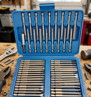 Caja de Almacenamiento para Portapuntas, Herramientas Eléctricas Manuales, Juego de Puntas Magnéticas de Acero al Cromo Vanadio, Estuche Flexible con Batería de Litio