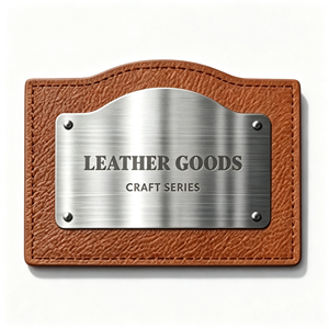 Placa Metálica Grabada con Remaches y Reverso de Cuero Texturizado, Etiqueta con Logotipo Personalizado para Productos de Cuero de Lujo - Product Image 6