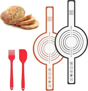 RTS Bread sling reusable Silicone Baking Mat for Dutch Oven Bread with Long Handles for Transfer of Dough - Easy to Clean