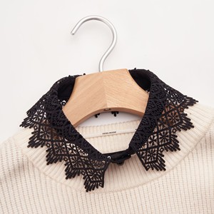 Collier de cou de style salon en dentelle de tissu africain, avec perles et pierres naturelles, pour t-shirt de cérémonie - Product Image 4
