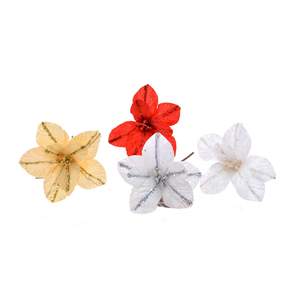 งานฝีมือกระดาษเอเดลไวส์ ของตกแต่งคริสต์มาสแบบดั้งเดิม พร้อมกลิตเตอร์หลากสี - Product Image 1