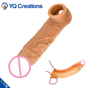 Guaina Realistica per Pene in Morbido Silicone Manicotto di Estensione per Uomo Giocattoli per l'Ingrandimento del Pene - Product Image 5
