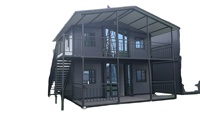 Série Achievement Maison Conteneur en Acier Préfabriquée de 20 pieds Extensible 2 Chambres 1 Salle de Bain Villa avec Matériel de Panneau Sandwich
