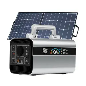Solar 220v Large Capacity Portable Home Self Driving Travel Live Broadcast Camping Stall Emergency 1000W 600W 300W
