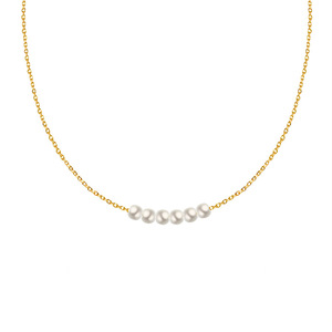 Colliers en chaîne de câble à maillons en forme de croix plaqués or 18 carats, en acier inoxydable anti-ternissement, collier ras du cou avec <span class=keywords><strong>perle</strong></span> <span class=keywords><strong>flottante</strong></span> pour femmes - Product Image 6
