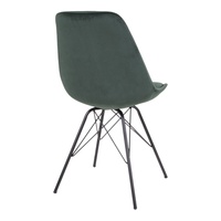 Chaises latérales en velours entièrement recouvertes de qualité supérieure, revêtement en velours résistant à l'usure, base en fil métallique noir robuste