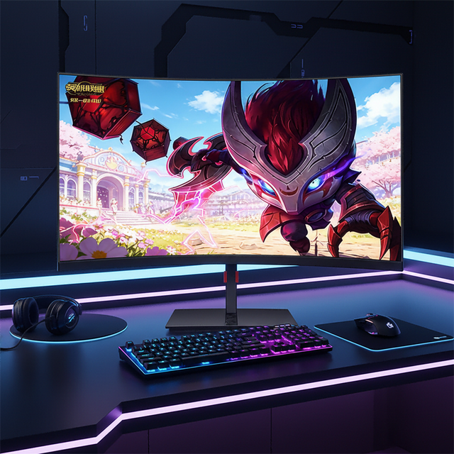 Customizable 2560*1440 Resolution 27-Inch Curved Screen Gaming Monitor with 180Hz Display 2ms Response Time USB/ Interfaces