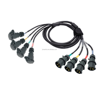 Câble répartiteur 4 voies CEE IEC60309 avec gaine en caoutchouc, câble de distribution d'alimentation pour scène, pour amplificateur de lumière ABCCABLS