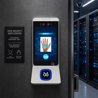 Terminal Kontrol Akses Pemindai Vena Telapak Tangan 8 Inci Layar Sentuh Android 11 Pembaca Kartu MIFARE NFC Mesin Absensi