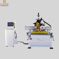 Router CNC para trabajar la madera, máquina de anidamiento CNC de cuatro ejes con sierra, equipo de corte CNC automático para fabricación de muebles