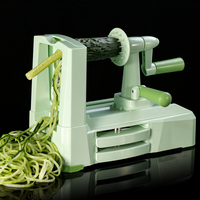Hand Rolling Spiral Groente Courgette Aardappel Cutter 5 Blade Plastic Plantaardige Spiral Slicer