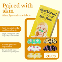 Patchs anti-points noirs pour le nez, marque privée OEM, soin blanchissant pour la peau, 5 patchs/boîte, MOOYAM, patchs nettoyants et exfoliants pour le nez