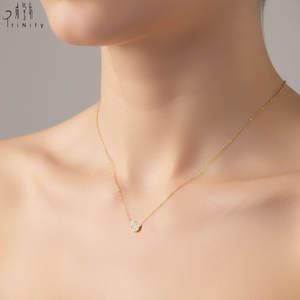 Collier pendentif tête d'ours mignon en or massif 18 carats avec diamant naturel, bijou fin, cadeau de Saint-Valentin pour filles, vente chaude - Product Image 6